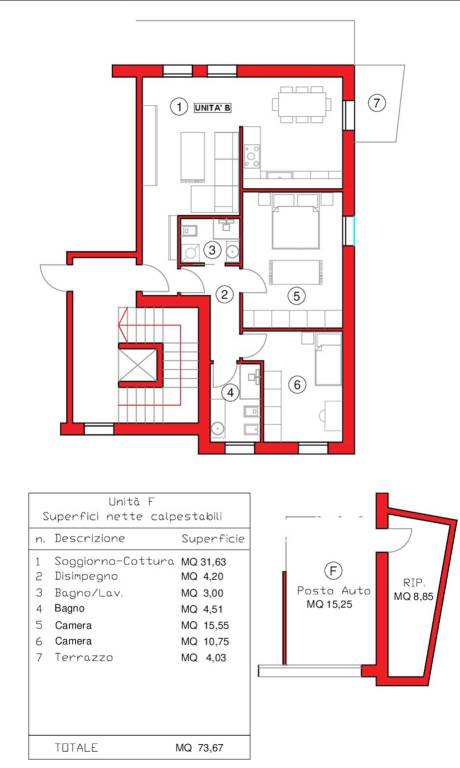 Appartamento 3 piano 2 camere Piove di Sacco