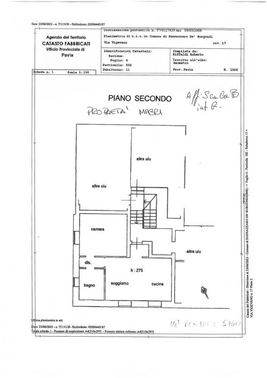 Plan scala B mansarda 1