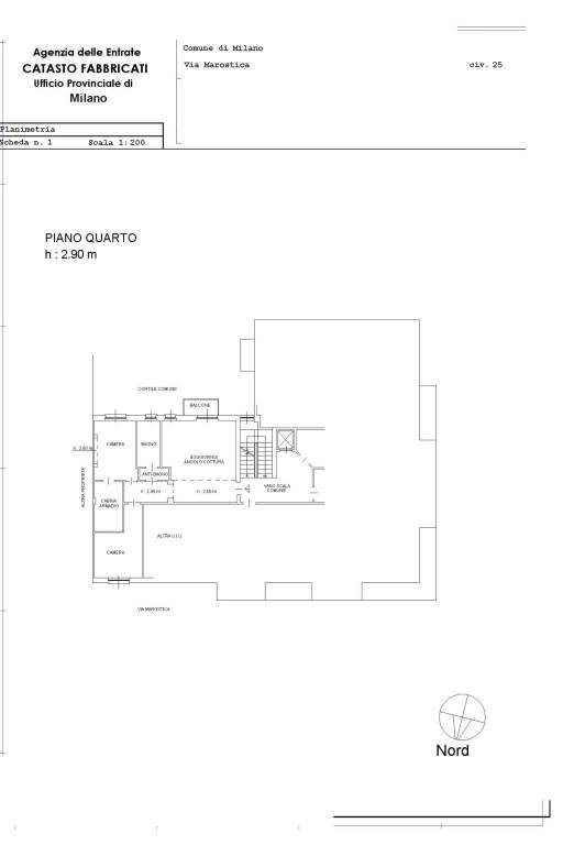 Planimetria commerciale Via Marostica 25 1