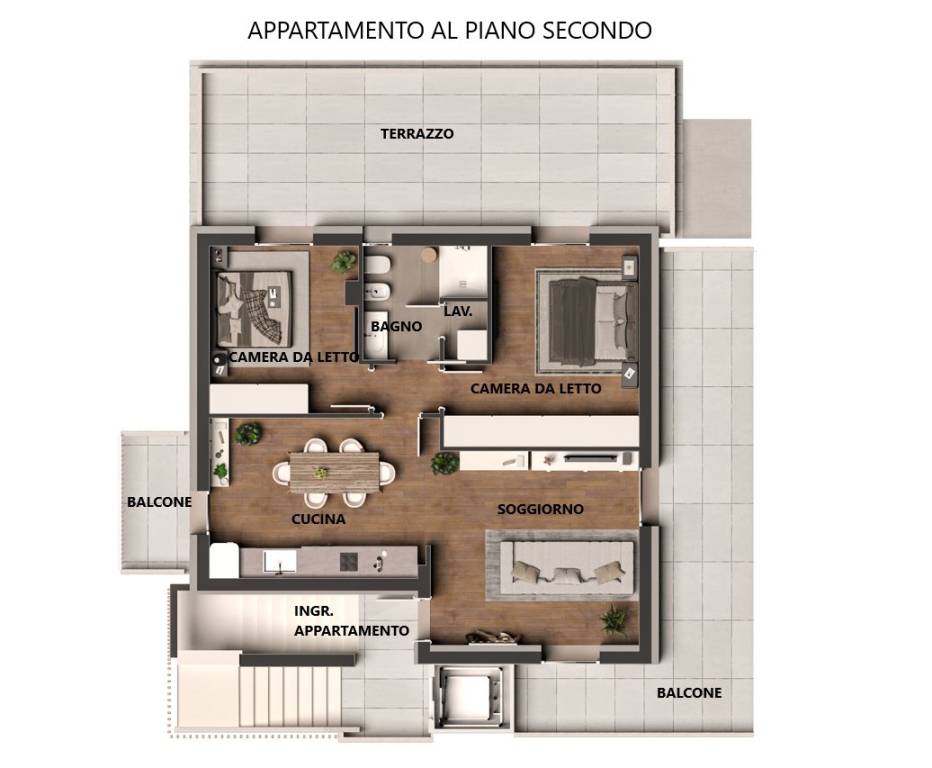 Appartamento al piano secondo