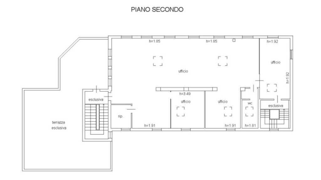 Planimetria Piano Secondo