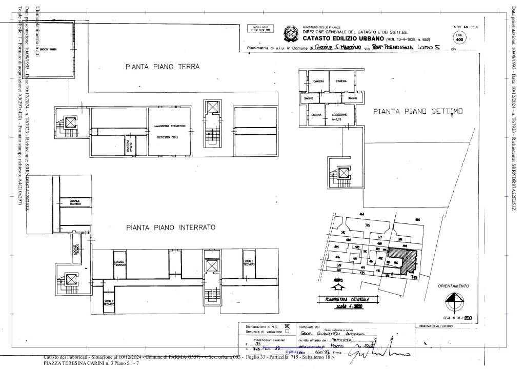 planimetria appartamento con cantina 1