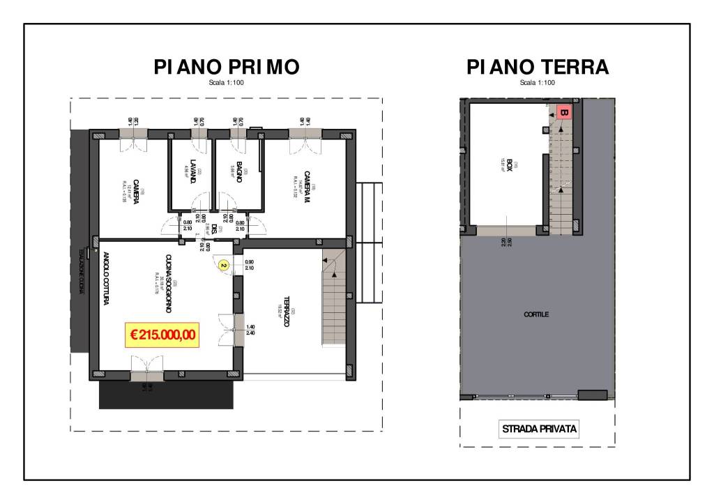 Pianta appartamento € 215 1