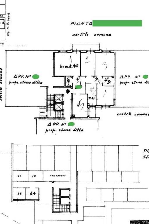 Pianta appartamento + cantina 1