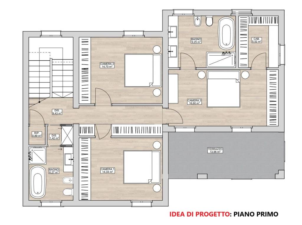 PLANIMETRIA DI PROGETTO P1 VIA SGAMBATI 4