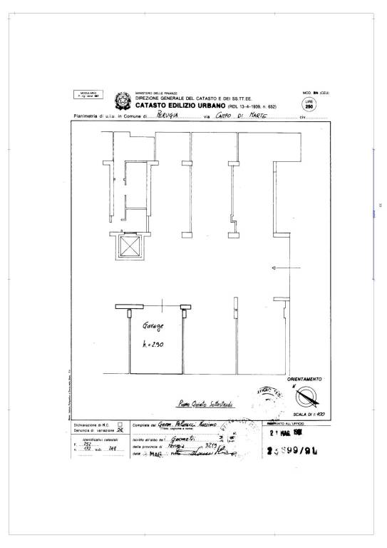 Planimetria garage Lamincia-1