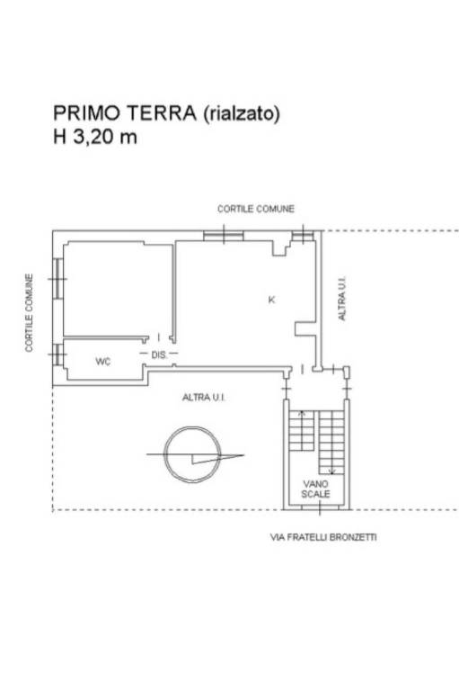 Planimetria appartamento Rho via Fratelli Bronzett