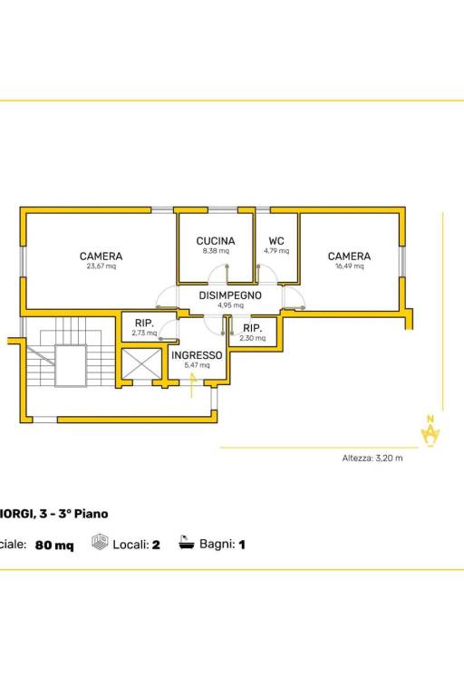 Plan_VIA FERDINANDO DI GIORGI n. 3 Interno SX Pian