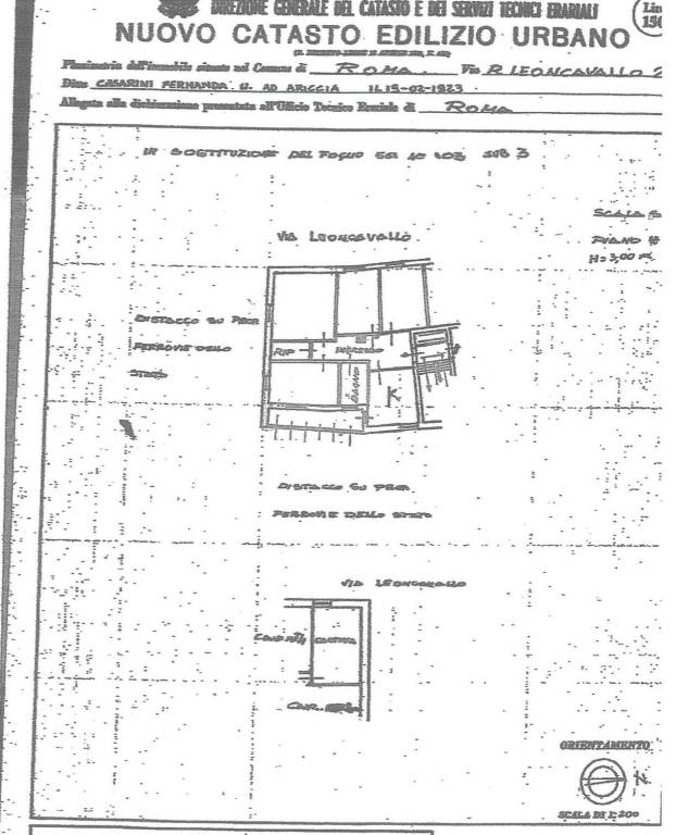 VIA LEONCAVALLO PLAN