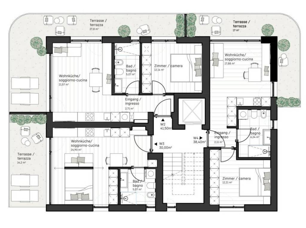 W3: Nuovo appartamentino con terrazza - Planimetria 2