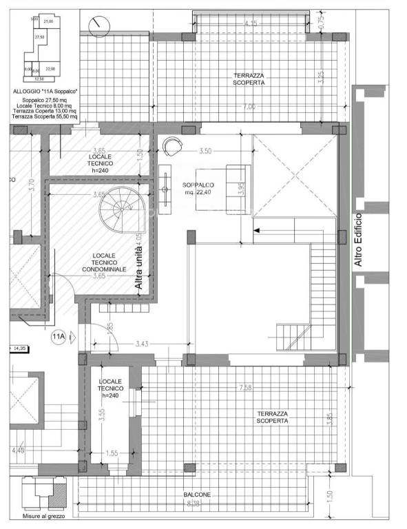 Planimetria piano 4 (attico)