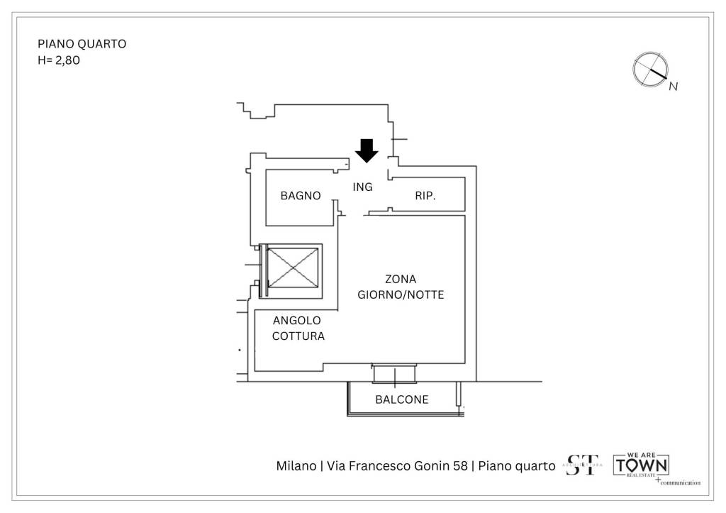 PLANIMETRIA VIA GONIN 58 MONOLOCALE