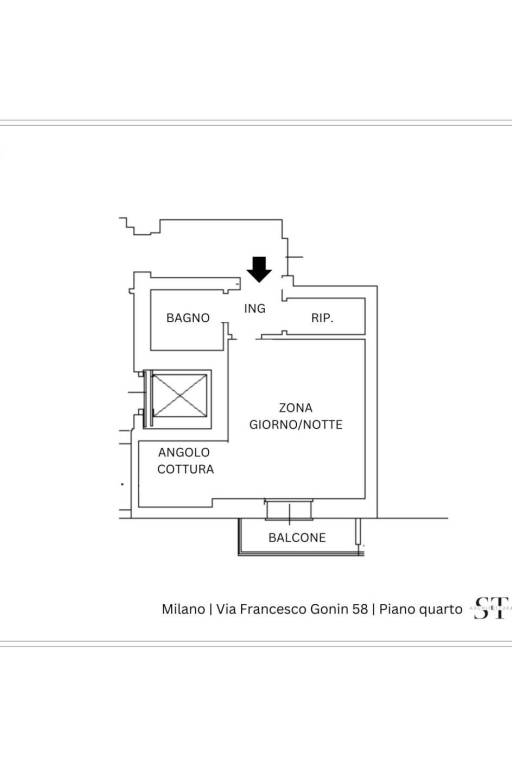 PLANIMETRIA VIA GONIN 58 MONOLOCALE