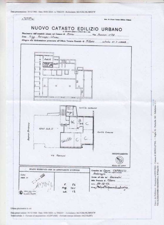 PIANTINA VIA MANZONI 39 1