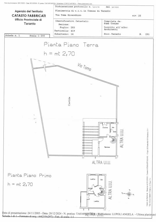 planimetria via toma 25 1