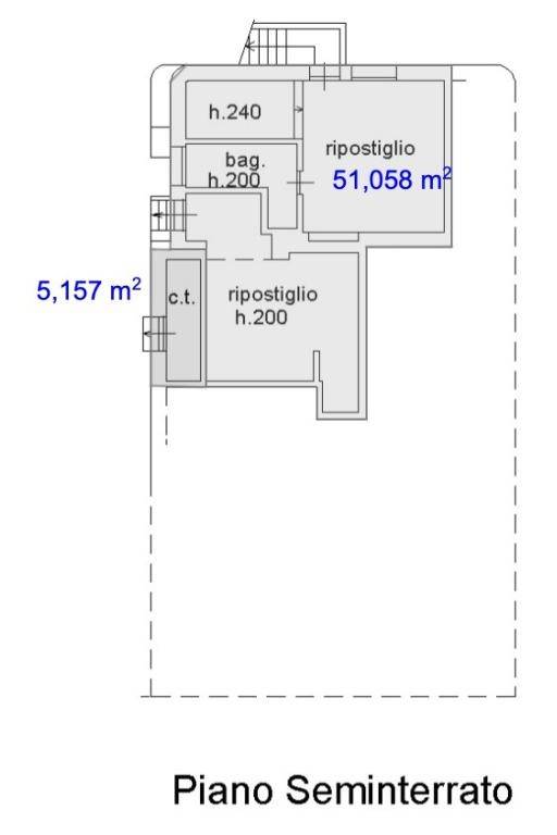 piano seminterrato mq