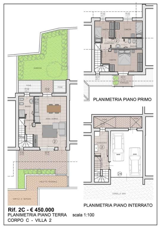 Brugherio via Montello Planimetrie villa rif.2C - 