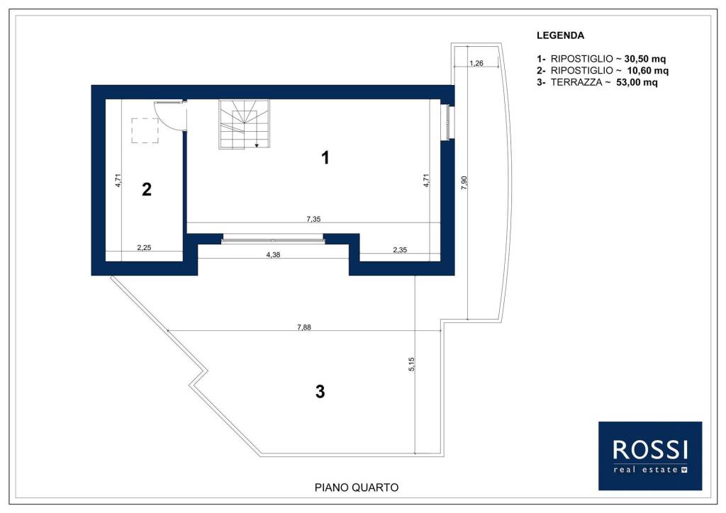 Planimetria architettonica piano 4°