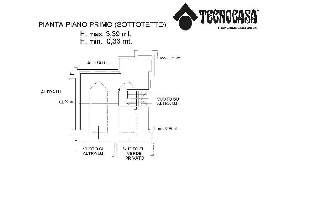 planimetria interattiva sottotetto