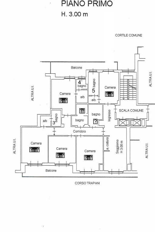 NUMERATA planimetria corso trapani 104 1