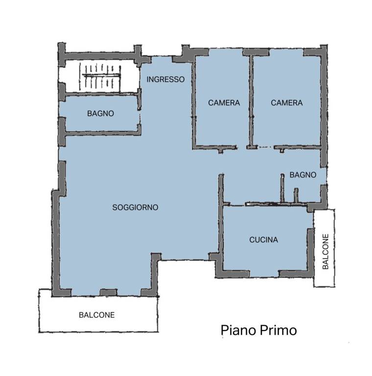 Planimetria piano primo