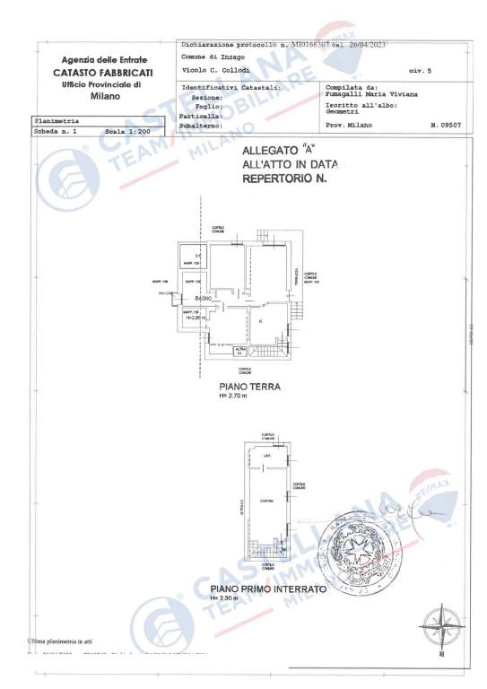 PLN APPARTAMENTO E CANTINA INZAGO 