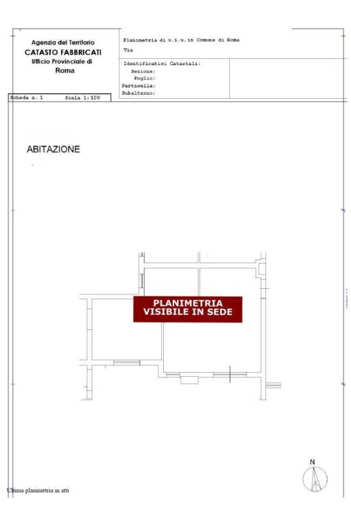Planimetria visibile in sede