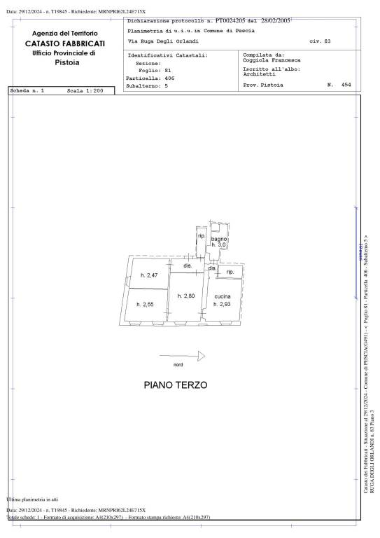 COMUNE PESCIA FGL 81 PART 406 SUB 5 1