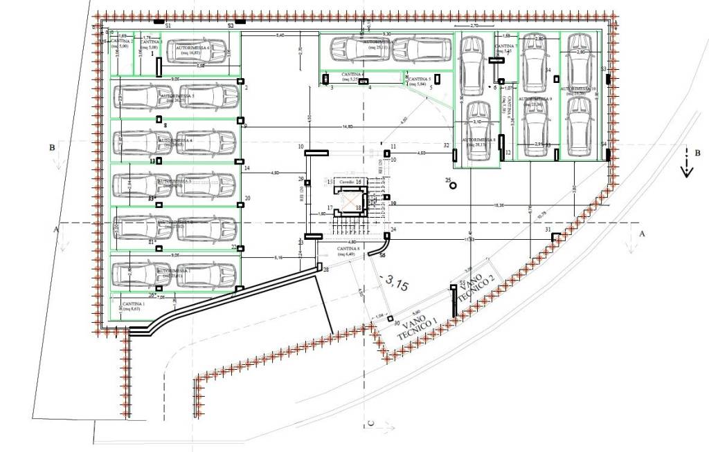 Planimetria Piano interrato 