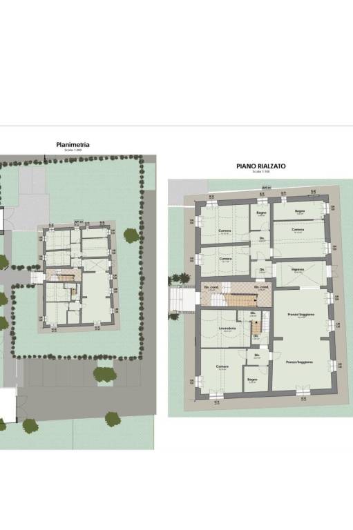 piantina appartamento e giardino piano terra