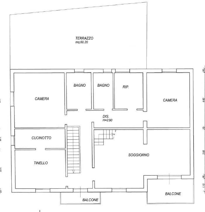Planimetria piano primo
