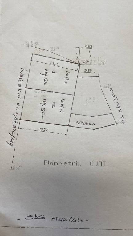 planimetria lotti in vendita a sasa murtas posada