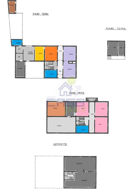 PIANO TERRA, PIANO PRIMO E SOTTOTETTO