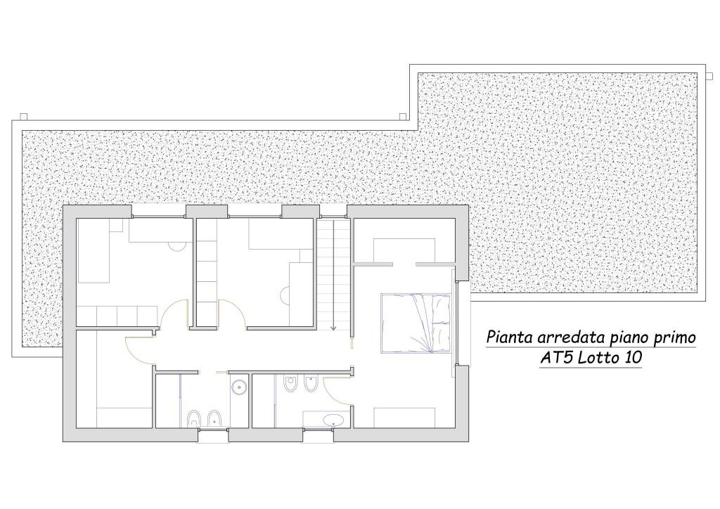 Pianta P. Primo arredata - AT5 Lotto 10 1