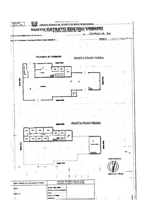 Planimetria Via Cavaglià 30