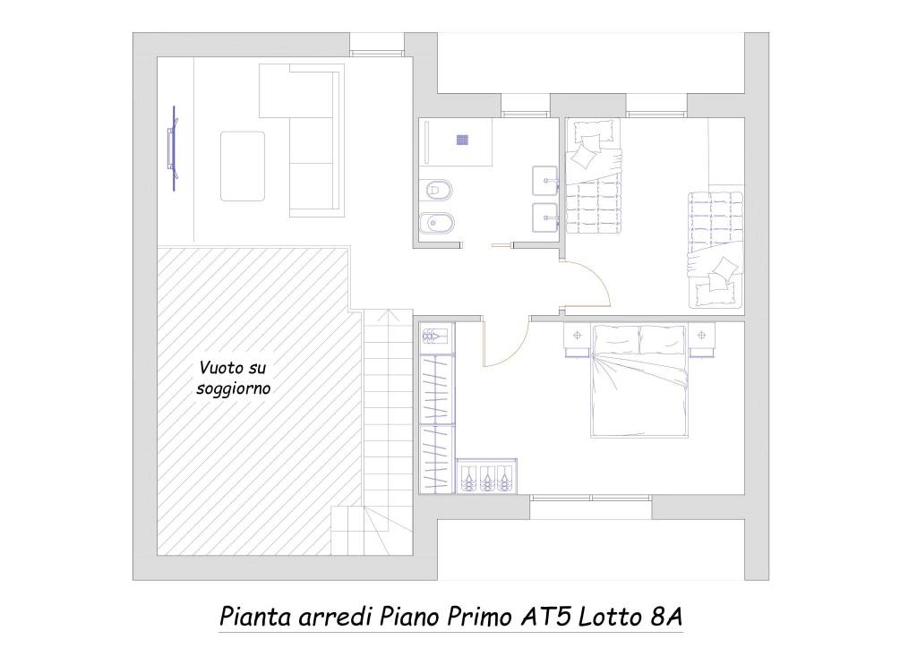 Pianta arredi P.1° AT5 Lotto 8-A 1