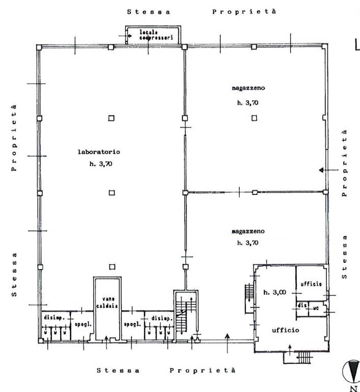 piantina capannone p.t