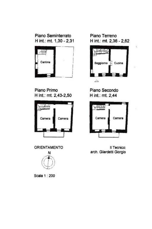 PLANIMETRIA IMMOBILE DA RISTRUTTURARE