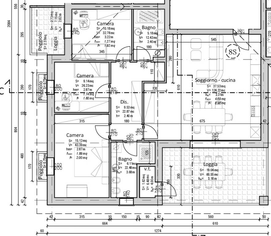 app 8 sn planim. Polverara
