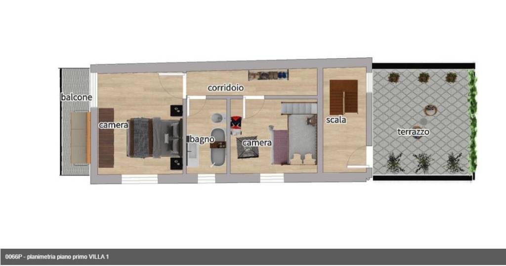 planimetria piano primo VILLA 1