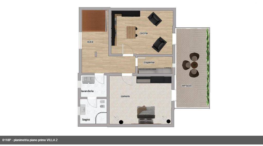 planimetria piano primo VILLA 2