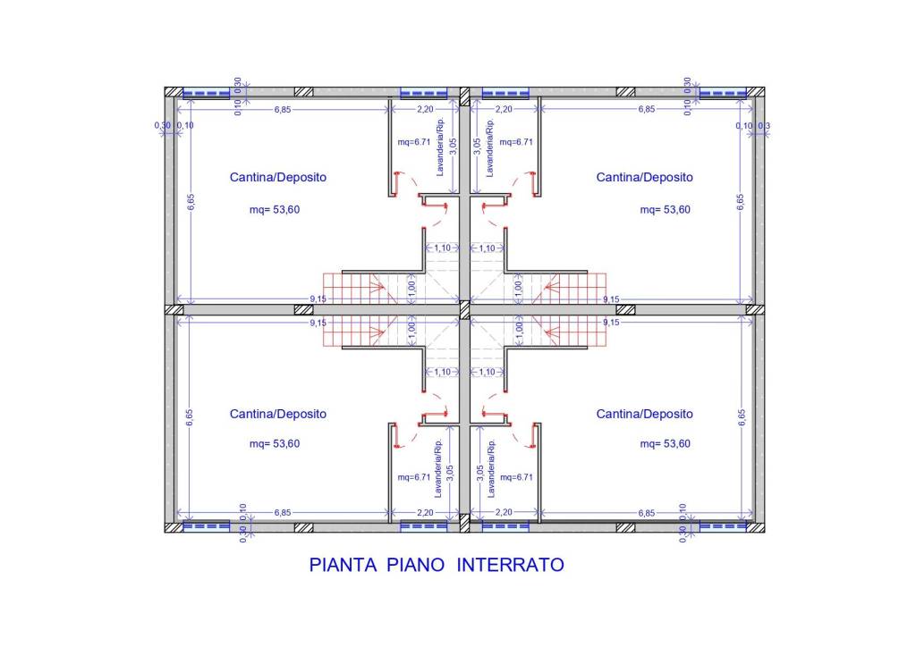 Progetto  P. Interrato Misure