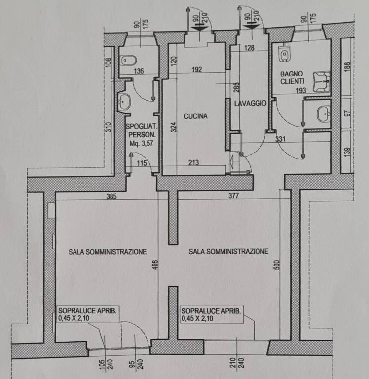 Planimetria negozio B