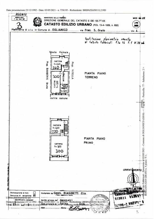 Planimetria Oglianico 1