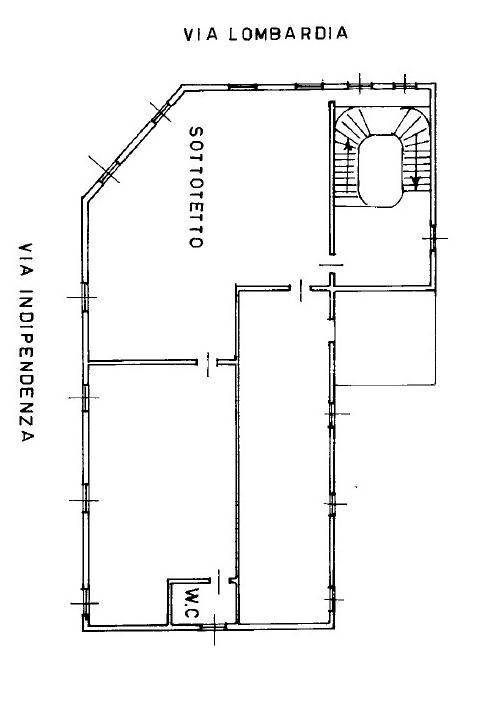 Planimetria piano sottotetto