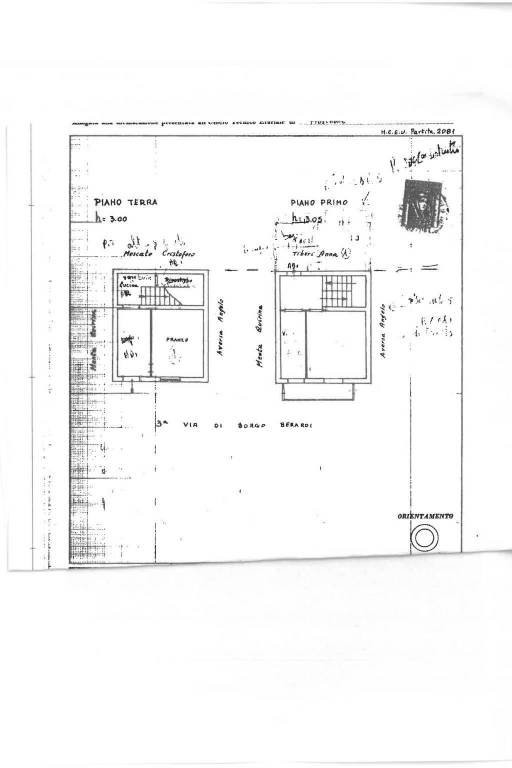 Planimetria 1 — Villa unifamiliare vicolo Borgo Berardi, Centro, Ceccano