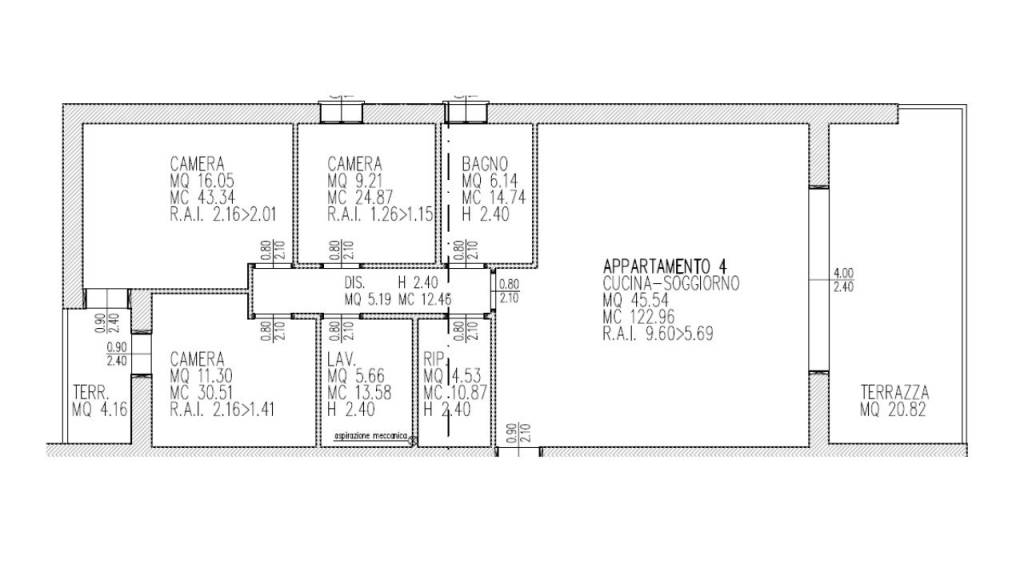 app.to3 camere piano primo nord-est-ovest