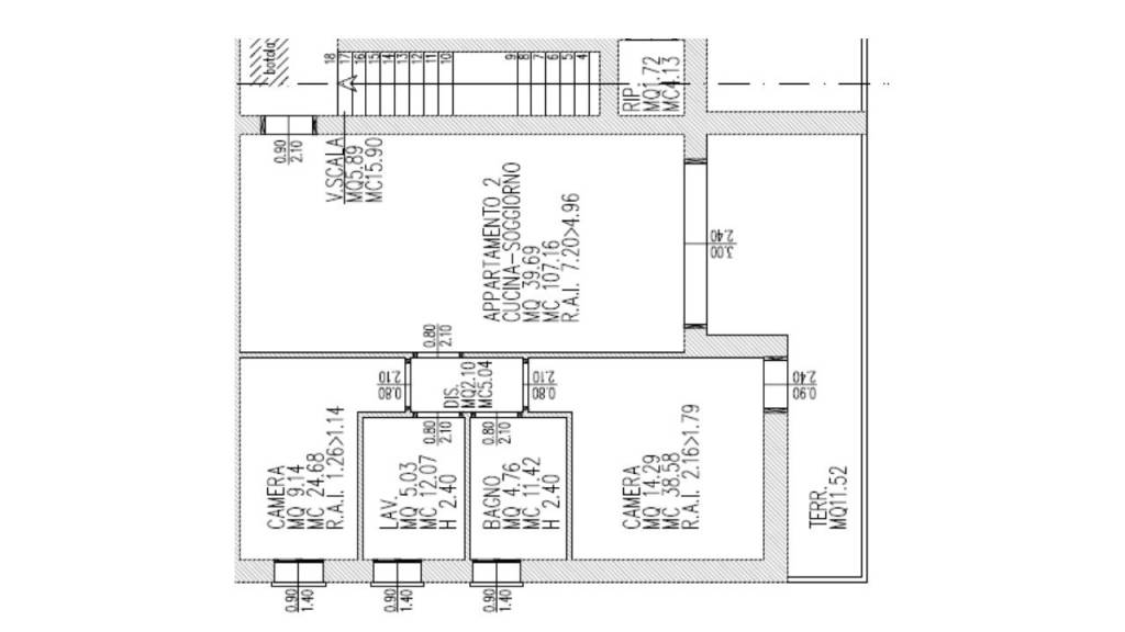 app.to bicamere piano primo sud-ovest