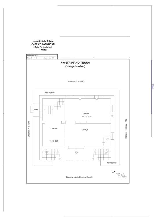 Planimetria garage e cantina 1