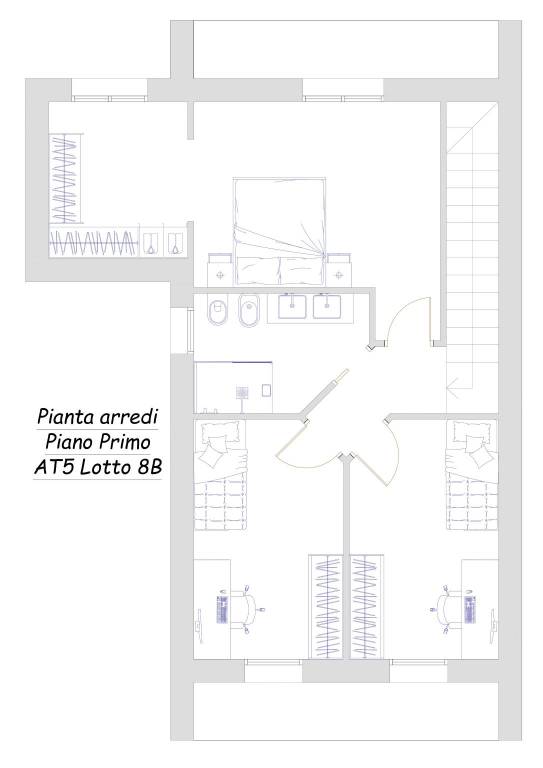 Pianta arredi P.1° AT5 Lotto 8-B 1